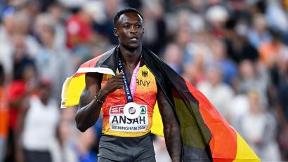 Bild: Sven Hoppe/dpa
Für Owen Ansah soll es nicht bei der Bronzemedaille über 100 Meter bleiben.