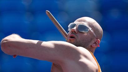 Bild: Matthias Schrader/AP/dpa
Julian Weber genügte in der EM-Qualifikation ein Versuch, um das Speerwurf-Finale zu erreichen.