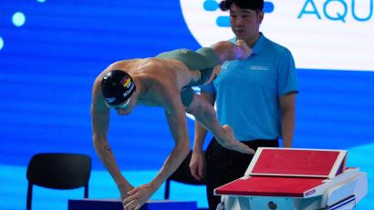 Bild: Vincent Thian/AP/dpa
Oliver Klemet hat den Vorlauf über 1500 Meter Freistil gewonnen. (Archivbild)