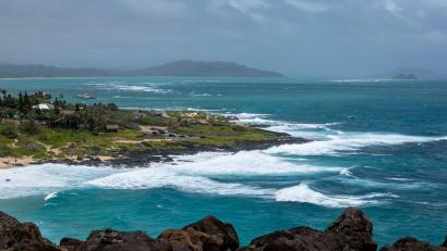 Bild: Eugene Tanner/AP/dpa
Tropensturm „Lala“ könnte am Samstag in Hawaii auf Land treffen. (Archivbild)