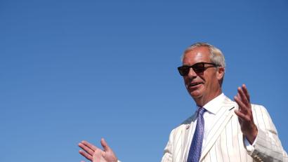 Bild: Joe Giddens/PA Wire/dpa
Brexit-Vorkämpfer Nigel Farage kehrt wieder ins Parlament zurück.