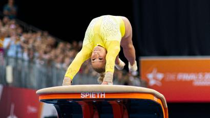 Bild: Michael Matthey/dpa
Glänzender Auftritt: Karina Schönmaier. (Archivbild)