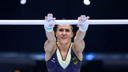 Bild: Igor Kralj/PIXSELL/dpa
Goldgekrönt: Helen Kevric. (Archivbild)