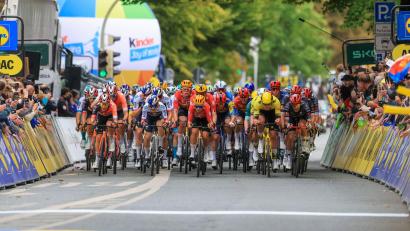 Bild: Jan Woitas/dpa
Radprofis bei der Deutschland Tour im vergangenen Jahr.