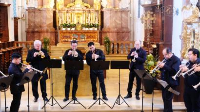 Bild: Robert Dotzauer
Zum Abschluss der Speinsharter Sommerkonzerte brillierte in der Klosterkirche das Bläserensemble des Festivals junger Künstler Bayreuth.