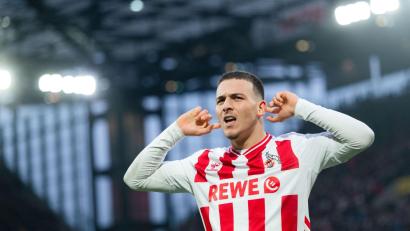 Bild: Marius Becker/dpa
El Mala will auch in der kommenden Saison für Köln jubeln. (Archivbild)