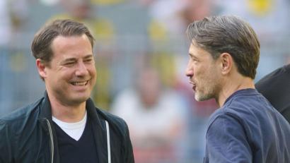 Bild: Bernd Thissen/dpa
Wünschen Jamal Musiala alles Gute: Lars Ricken (l) und Niko Kovac. (Archivbild)