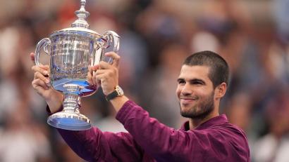 Bild: Seth Wenig/AP/dpa
Carlos Alcaraz hat sein Comeback auf dem Tennis-Court angekündigt. (Archivbild)