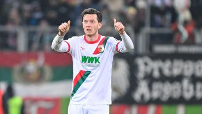Bild: Harry Langer/dpa
Michael Gregoritsch war schon bei Manuel Baums letztem DFB-Pokal-Auftritt 2019 dabei. (Archivbild)