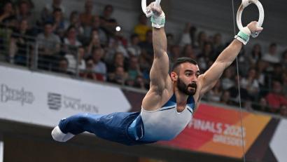 Bild: Hendrik Schmidt/dpa
Turnte sein erstes EM-Finale: Artur Sahakyan. (Archivbild)