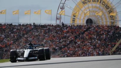 Bild: Patrick Post/AP/dpa
Nicht zu schlagen in der Sprint-Quali: George Russell.