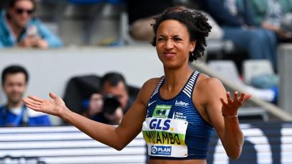 Bild: Sven Hoppe/dpa
Malaika Mihambo kam in der Diamond League in Polen nicht in die Nähe der Podestplätze. (Archivbild)