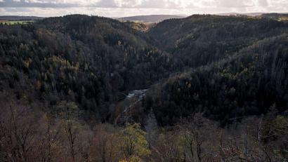 Bild: Daniel Vogl/dpa
Blick in das Höllental, über das die Höllentalbrücke gebaut werden soll.
