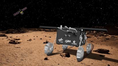 Bild: -/DLR/dpa
Der deutsch-französische Rover „Idefix“ soll 2029 auf dem Marsmond Phobos landen.