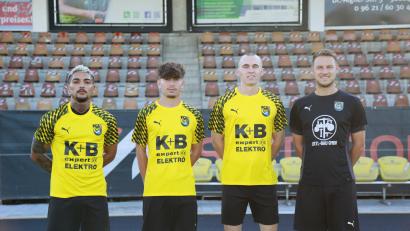 Bild: Verein / FC Amberg
Ertugrul Er (von links), James Bucher und Florian Knauer verstärken ab sofort den FC Amberg.