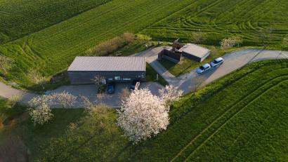 Bild: Heiner Weiß
Die Sternwarte Dieterskirchen und das Planetarium von oben.