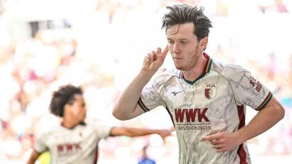 Bild: Harry Langer/dpa
Michael Gregoritsch dürfte beim FC Augsburg bald zum Rekordmann werden. (Archivbild)