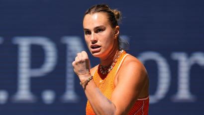 Bild: Seth Wenig/AP/dpa
Aryna Sabalenka gewann mit aggressivem Spiel.
