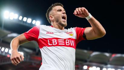 Bild: Tom Weller/dpa
Traf als Joker gegen Köln: Stuttgarts Ermedin Demirovic. (Archivbild)