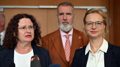 Bild: Martin Schutt/dpa
Die BSW-Fraktion in Thüringen wurde aufgelöst - und eine neue Fraktion gegründet.