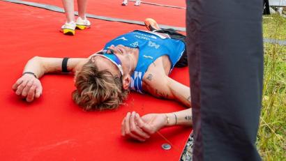 Bild: Diego Schläppi
Erik Hille war nach dem Jungfrau-Marathon in der Schweiz völlig ausgepumpt.