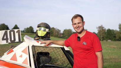 Bild: Franka Eichl
Max Wild aus Burgtreswitz (Moosbach) ist leidenschaftlicher Autocross-Fahrer.