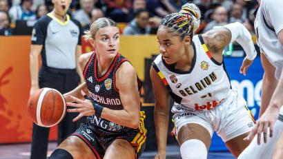 Bild: Andreas Gora/dpa
Alexandra Wilke darf dank der Basketball-WM eine Konferenz verpassen.