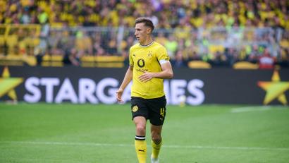 Bild: Bernd Thissen/dpa
Spielt Nico Schlotterbeck bald schon wieder im Nationaltrikot?