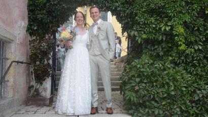 Bild: Ernst Frischholz
Den Bund fürs Leben schlossen in der Pfarrkirche Sankt Ulrich in Michldorf Johanna Härtl aus Irchenrieth und Michael Kummer aus Enzenrieth.