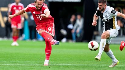 Bild: Uwe Anspach/dpa
Harry Kane erzielte das 2:1 für den FC Bayern München.