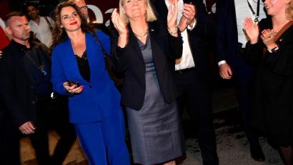 Bild: Jonas Ekstroemer/TT News Agency/AP/dpa
Magdalena Anderssons Sozialdemokraten wurden stärkste Kraft. (Archivbild)