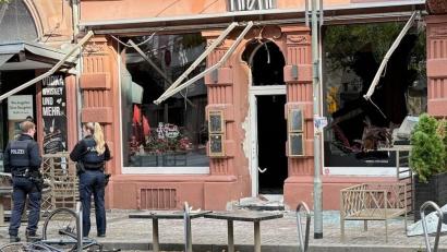 Bild: Mike Seeboth/dpa
Großen Schaden richtete die Explosion an der Zeil in Frankfurt an.