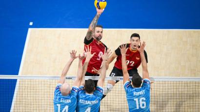 Bild: volleyballworld/dpa
Georg Grozer junior bei der Volleyball-WM. (Archivbild)