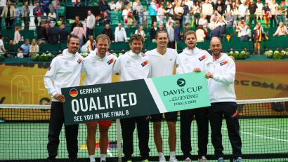 Bild: Christoph Reichwein/dpa
Das deutsche Davis-Cup-Team trifft im Viertelfinale auf Großbritannien.