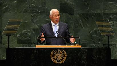 Bild: Seth Wenig/AP/dpa
„Drohungen und Angriffe gegen den Internationalen Strafgerichtshof, seine Verantwortlichen und seine Beschäftigten sind inakzeptabel“: EU-Ratspräsident António Costa fand in New York deutliche Worte.