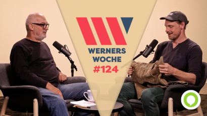 Bild: Marina Gube
Frank Werner (links) kommentiert mit seinem Partner Goldi die Themen der Woche.