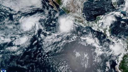 Bild: Uncredited/NOAA/AP/dpa
Im Ostpazifik ist die diesjährige Hurrikansaison sehr aktiv. Im Atlantik ist sie dagegen ruhig.