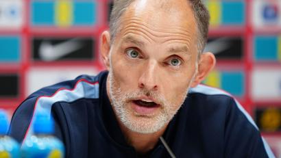 Bild: Bradley Collyer/PA Wire/dpa
Thomas Tuchel und seine Engländer treten am Dienstag in Tschechien an.