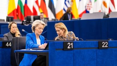 Bild: Philipp von Ditfurth/dpa
EU-Chefdiplomatin Kaja Kallas sieht bislang keine breite Unterstützung für den Vorstoß von Ursula von der Leyen. (Archivbild)