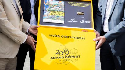Bild: Christoph Soeder/dpa
Deutschland bewirbt sich um den Grand Depart, den Start der Tour de France, 2029. (Archivbild)