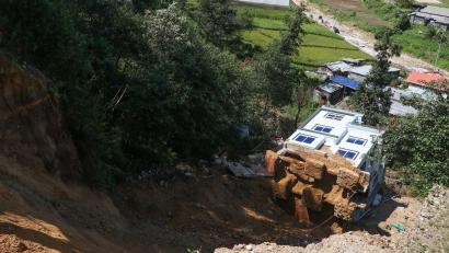 Bild: Shankar Bhujel/JNA via ZUMA Press Wire/dpa
Heftige Regenfälle haben in Nepal Überschwemmungen und Erdrutsche ausgelöst.