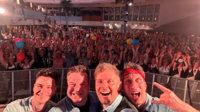 Bild: Christoph Plank
Die Oberpfälzer Band Rotzlöffl hat kürzlich auf der Aida Nova gespielt.