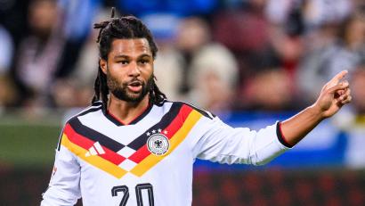 Archivbild: Tom Weller/dpa
Serge Gnabry läuft einem Medienbericht zufolge als Kapitän gegen Serbien auf.