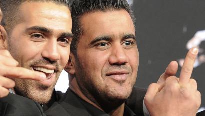 Bild: Jens Kalaene/dpa-Zentralbild/dpa
Bushido (links) und Arafat Abou-Chaker zeigten sich in der Vergangenheit häufig gemeinsam in der Öffentlichkeit. (Archivfoto)