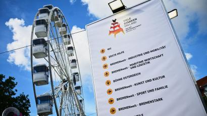 Bild: Sina Schuldt/dpa
Das zentrale Fest zum Tag der Deutschen Einheit wird in Bremen gefeiert.