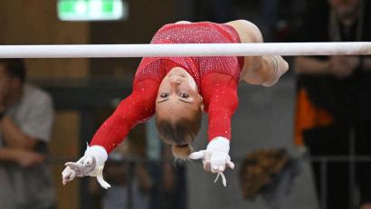 Bild: Marijan Murat/dpa
Lea Quaas zeigt bei der zweiten WM-Qualifikation den besten Mehrkampf.