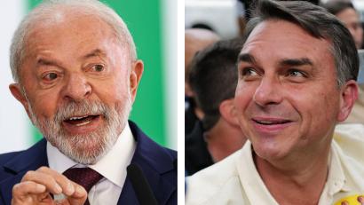 Bild: Marcelo Camargo/Lucas Landau/Agencia Brazil/AP/dpa
Lula tritt gegen Flávio Bolsonaro in einer Stichwahl Ende Oktober an.