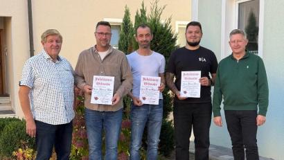 Bild: Malerbetrieb Heyd
Von links: Herbert Heyd, Matthias Seidl, Manuel Haberkorn, Marcel Meier und Michael Heyd.