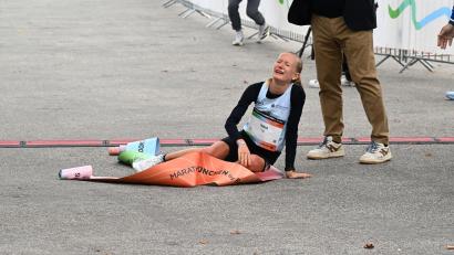 Bild: Felix Hörhager/dpa
Nina Reuter holte sich wie im Vorjahr den Sieg.