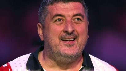 Bild: Steven Paston/PA/AP/dpa
Kein Mann der leisen Töne: Mensur Suljovic. (Archivbild)
